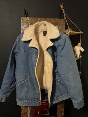 Vintage Wrangler Wrange Coat Sherpa Lined Denim Jacket